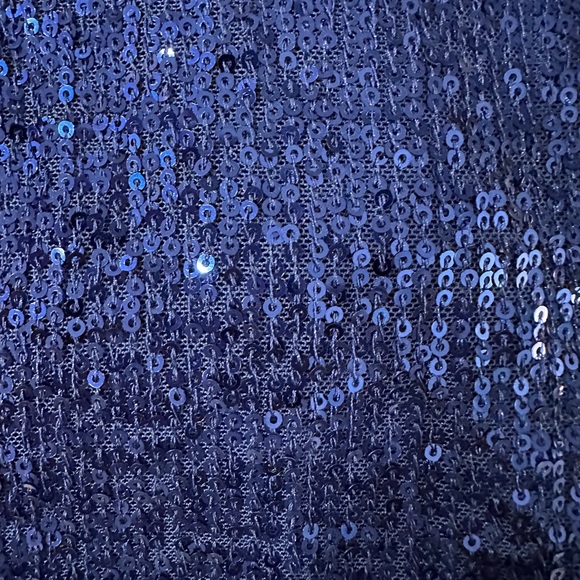 Windsor Royal Blur Sequin Mini-dress. Size S. Crisscross back! 💙New with Tags! - Picture 5 of 9